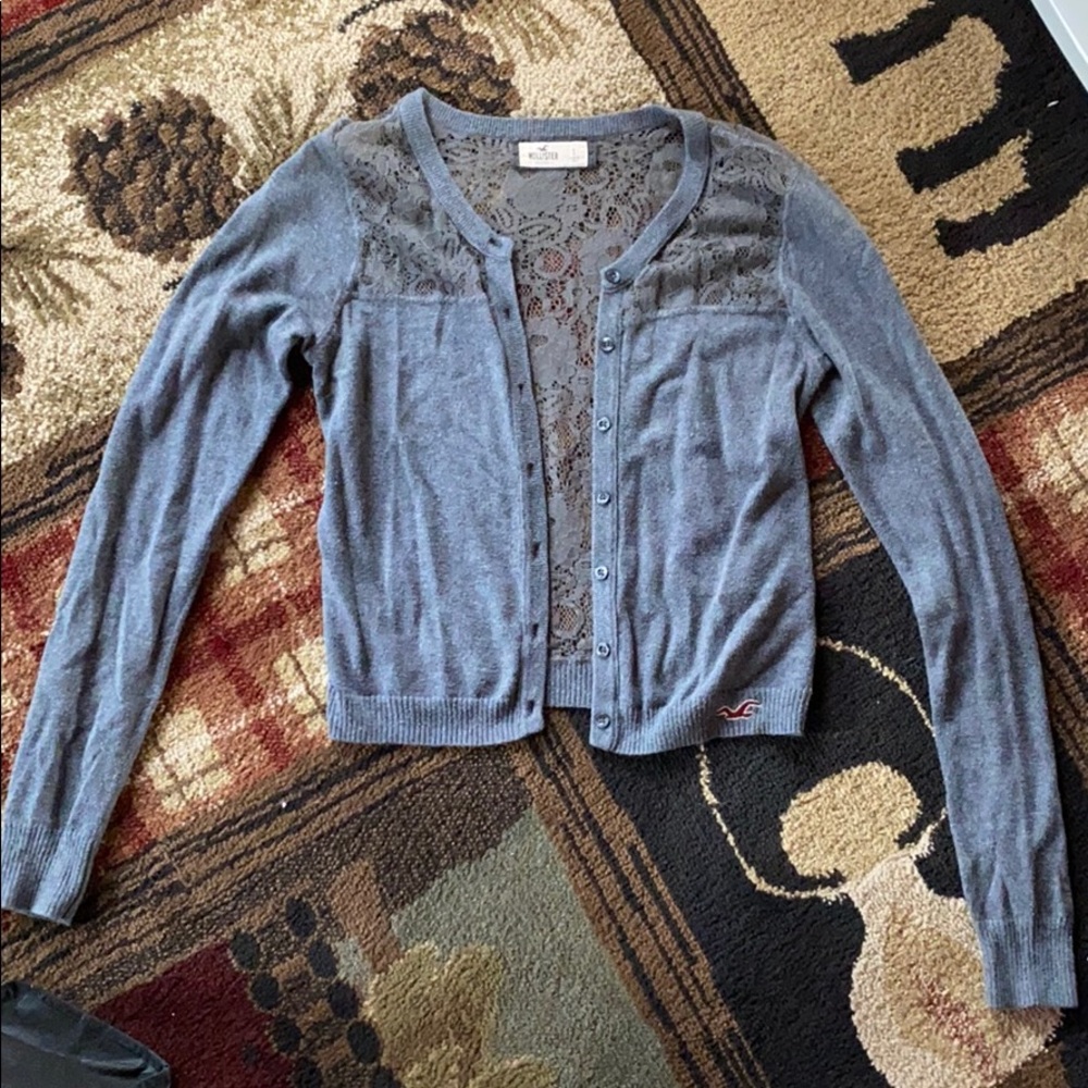 Hollister cardigan with lace back